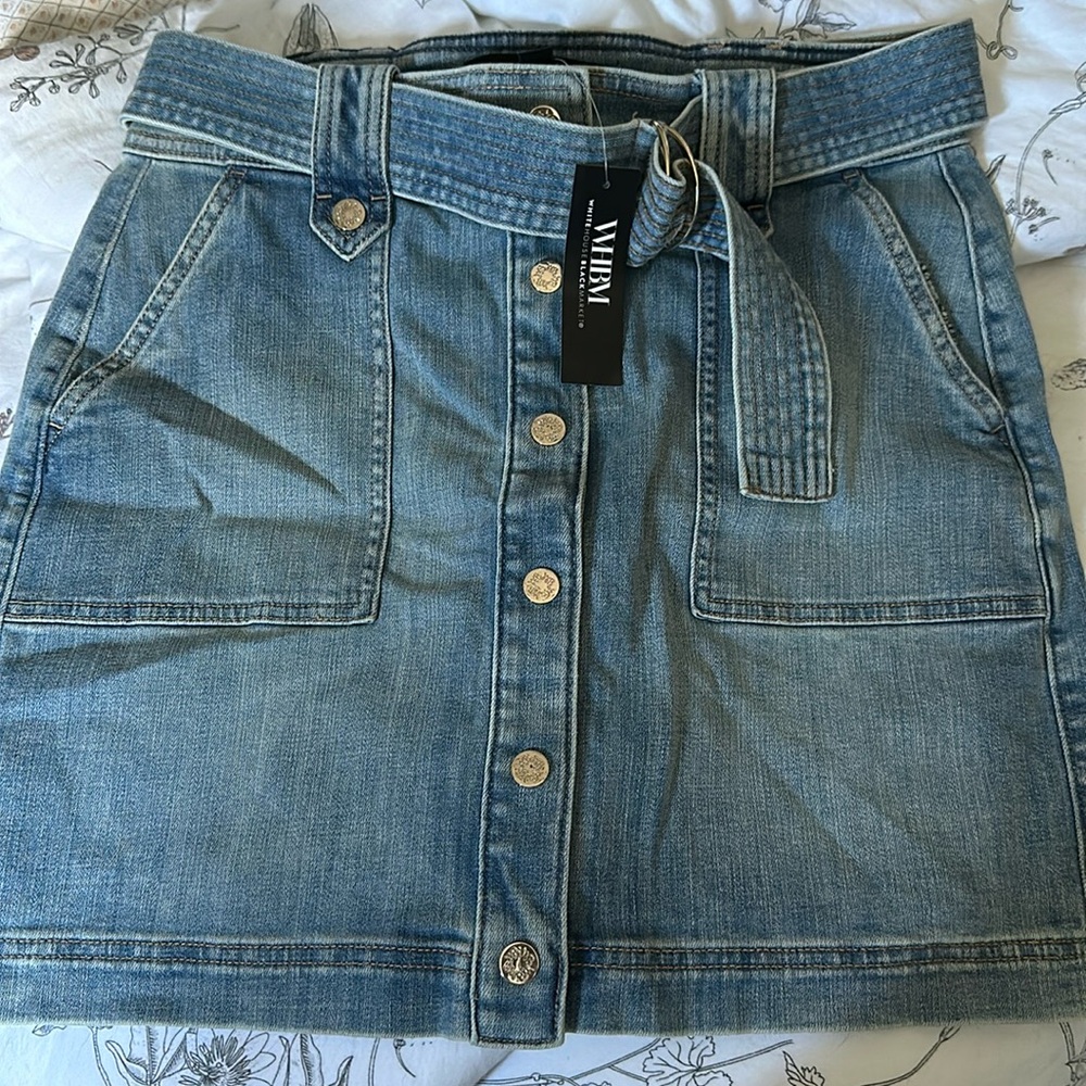 White House Black Market Denim Skirt